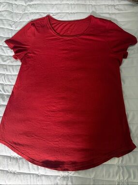 lululemon athletica Red Short Sleeve Crew Tee